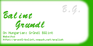 balint grundl business card